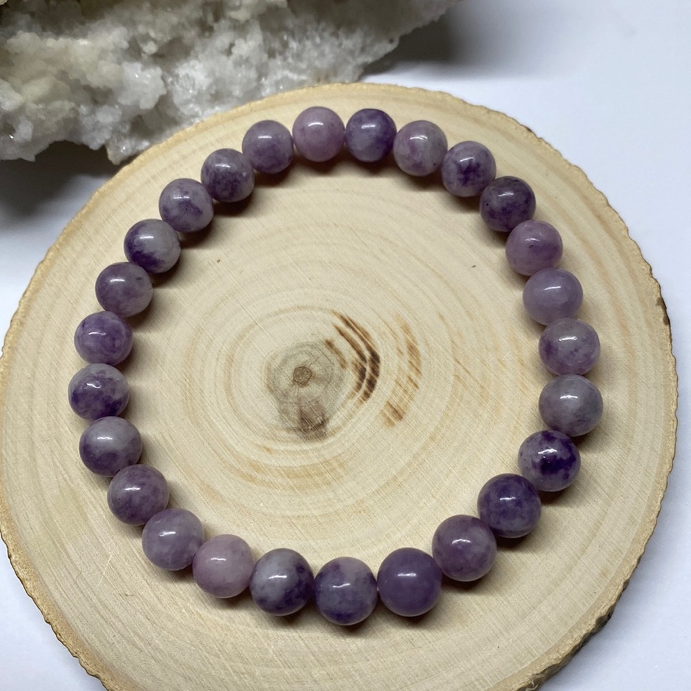Purple Lepidolite Gemstone Bracelet